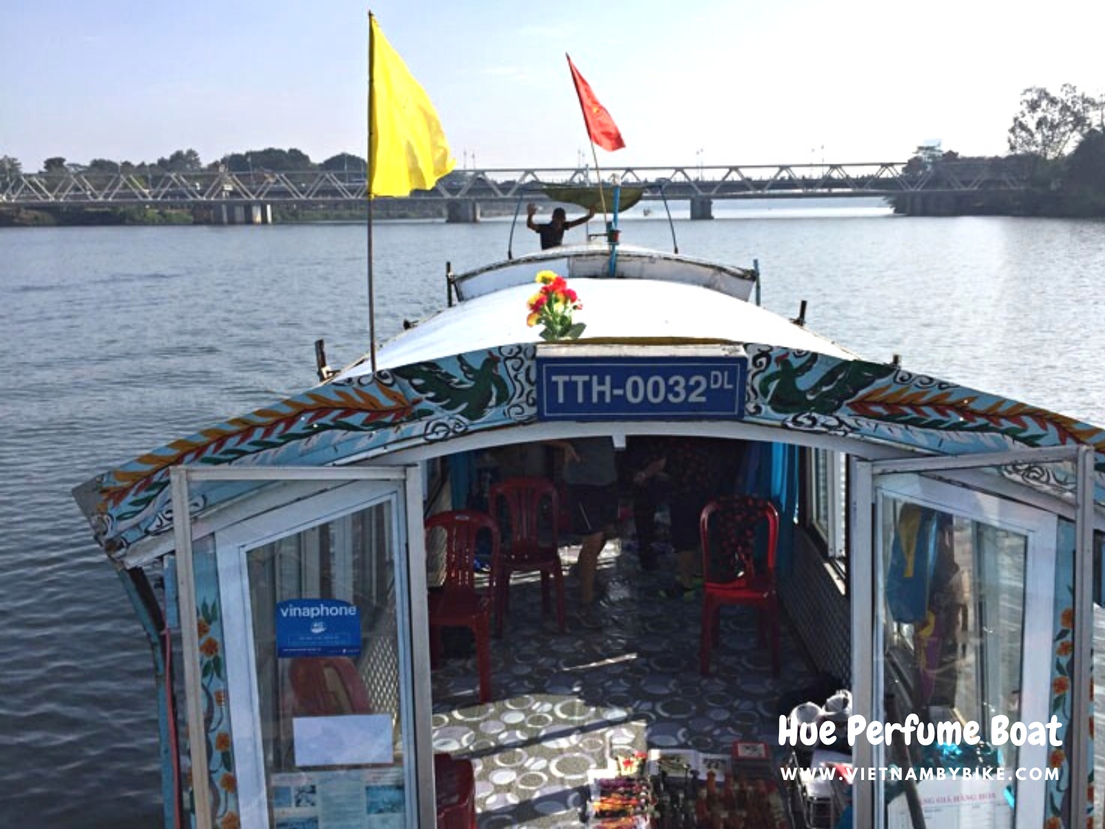 Cycling along the Perfume River Hue