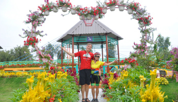 Cycling in Sa Dec Flower Village