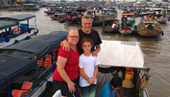 Cai Rang floating market with Vietnam Bicycle Tour Specialist